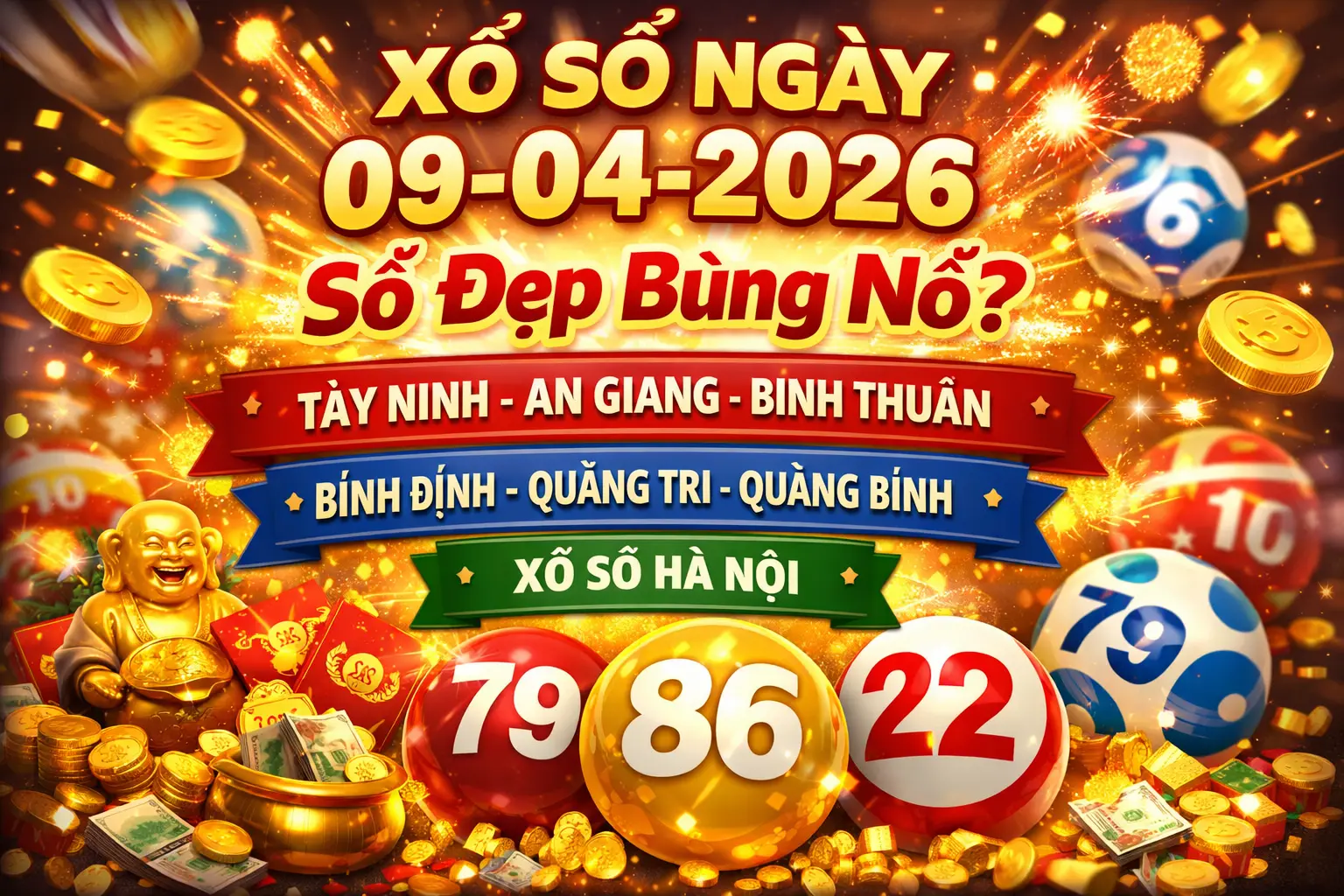 XỔ SỐ NGÀY 09-04-2026 số đẹp bùng nổ? Cùng chờ đón XSMN, XSMT và XSMB hôm nay